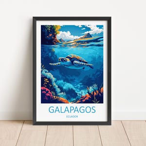 Galapagos Reise - Wandkunst Galapagos Ecuador Poster Kunst Liebhaber Geschenk Galapagosinseln Wandbehang Geburtstagsgeschenk Home Decor Art