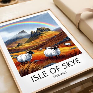 Isle of Skye Travel Print - Scotland Wall Art Isle of Skye Gift Scotland Print Birthday Present Home Decoration Isle of Skye Poster Scottish