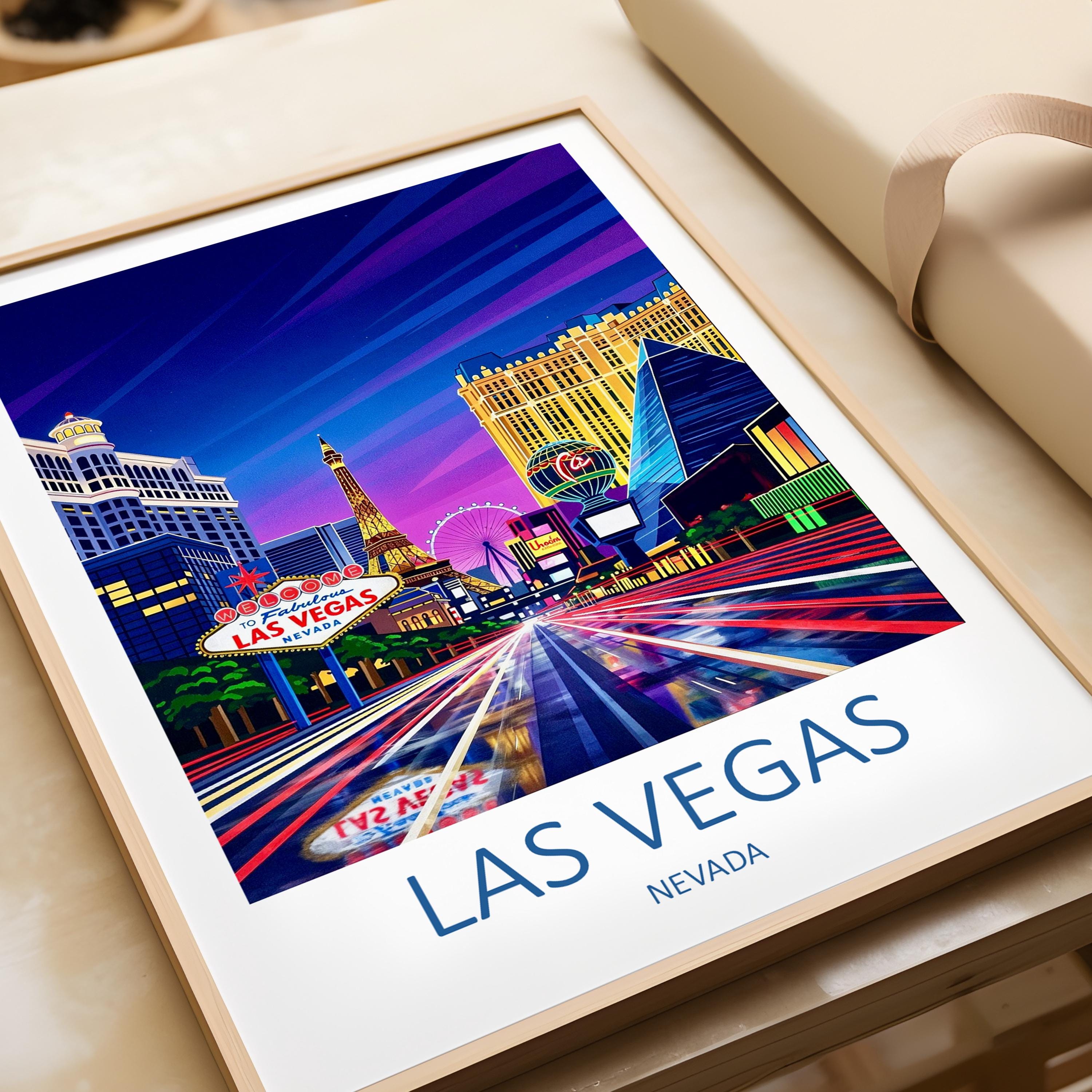 アート・デザイン・音楽  WATSON Search : Las Vegas Nevada Las Vegas Nevada Travel Print - United States Wall Art Home Decor