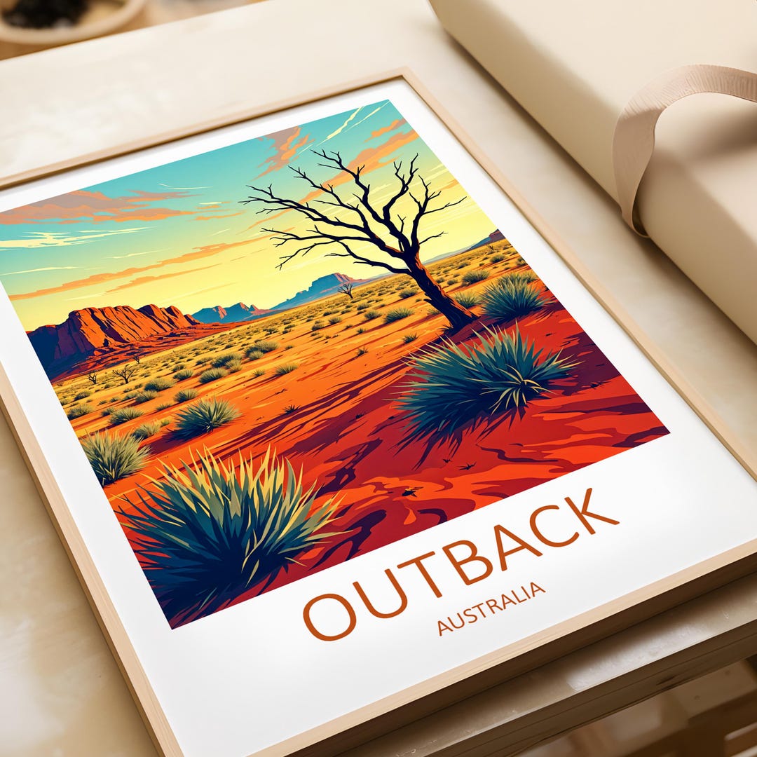 Outback Travel Print: Australian Desert Landscape Wall Art - Etsy