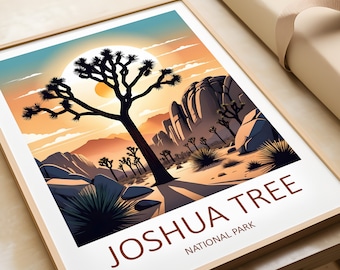 Joshua Tree Nationalpark Poster: Kalifornien Reiseplakat