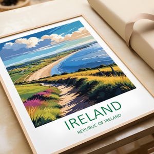 Poster de voyage en Irlande : oeuvre d'art murale pour la République d'Irlande