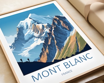 Mont Blanc Travel Poster: France Wall Art Print