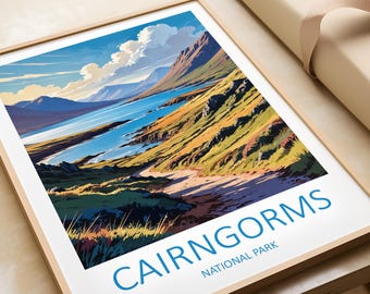 Cairngorms National Park Print: Schottisches Reiseposter