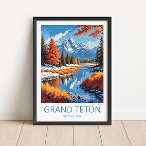 Grand Teton National Park Druck, Nationalpark Poster, Grand Teton Druck, Wyoming Drucke, Reise Druck, Wyoming Kunst, Reiseerinnerungen Geschenk
