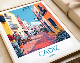 Reisposter van Cádiz, Spanje – Muurdecoratieposter van Andalusië