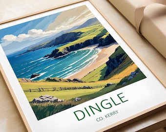 Dingle Ireland Print: County Kerry Travel Poster