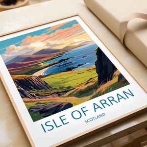 Isle of Arran Travel Print - Arran Wall Art Lover Gift Home Decor Isle of Arran Poster Scotland Print Arran Wall Hanging Birthday Present