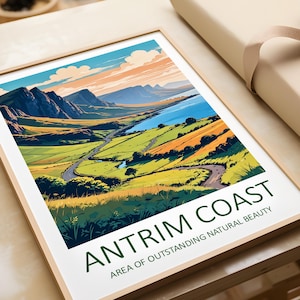 Antrim Coast Travel Print: Irland Wandkunst