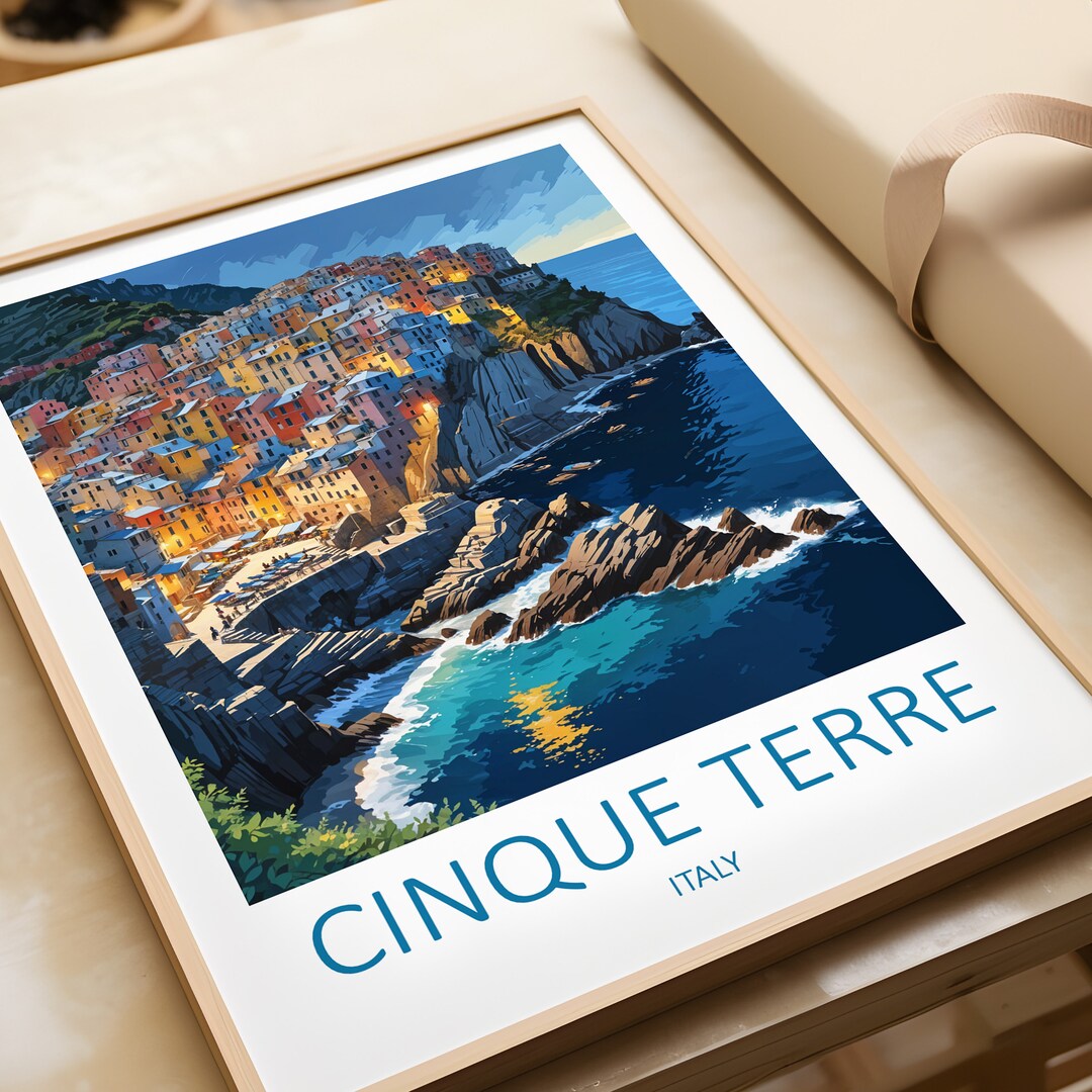 Cinque Terre Italy Travel Print: Coastal Wall Art - Etsy