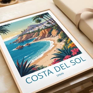 Costa Del Sol Poster, Spanien Poster, Spanien Poster, Spanien Poster, Reisegeschenk, Spanien Wandkunst, Spanien Geschenke