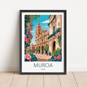 Impression d'Espagne de Murcie, affiche d'Espagne de Murcie, impression de Murcie, impression de voyage d'Espagne, cadeau de voyage, impression espagnole, art mural d'Espagne, cadeaux espagnols