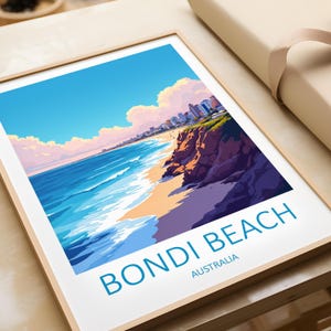 Bondi Beach Print, Australia Print, Bondi Beach Travel Print, Australia Wall Art, Travel Wall Art, Bondi Beach Gifts, Bondi Poster, Birthday