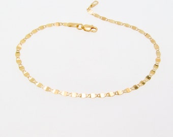 2.7mm Mirror Chain - 14K Gold Bracelet or Necklace