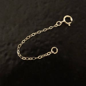 14K Gold EXTENDER Chain With Spring Clasp -Many Lengths,  Chain Extension in 14k Yellow, White, or Rose Gold