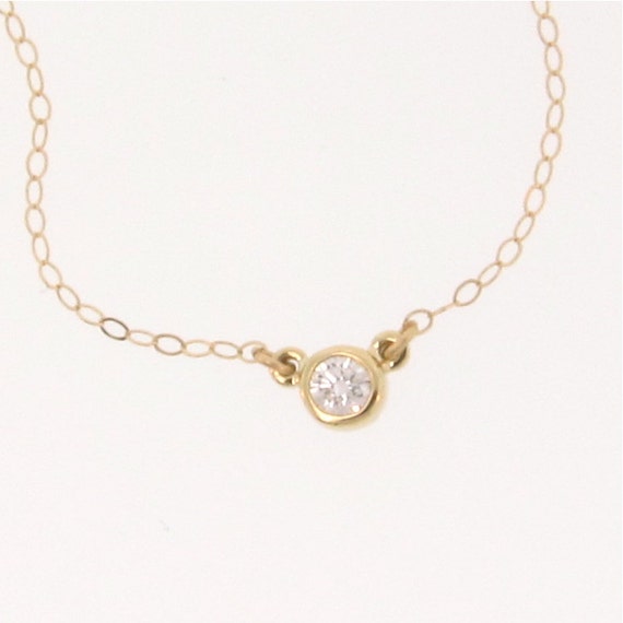 Seen On Kelly Ripa and Lea Michelle 14K Gold Sideways Star Layering Necklace or Choker 14K Yellow White Rose Gold Tiny Gold Star Necklace
