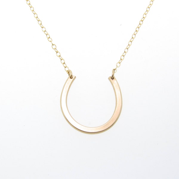 Gold Hufeisen Halskette, Anastasia Steele, Fünfzig Grautöne - 14K Gold, Gold filled oder Sterling Silber