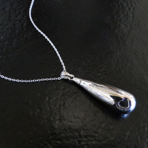 Ashes Necklace - shops Filigree Heart Container For Ashes, Sterling Silver Cremation Jewelry, Pet Ashes