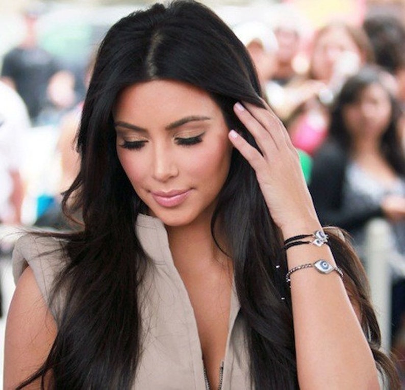 Evil Eye Bracelet In Gold As Seen On Kim Kardashian And Kelly Ripa, Also Available in Rose gold And Sterling Silver image 2