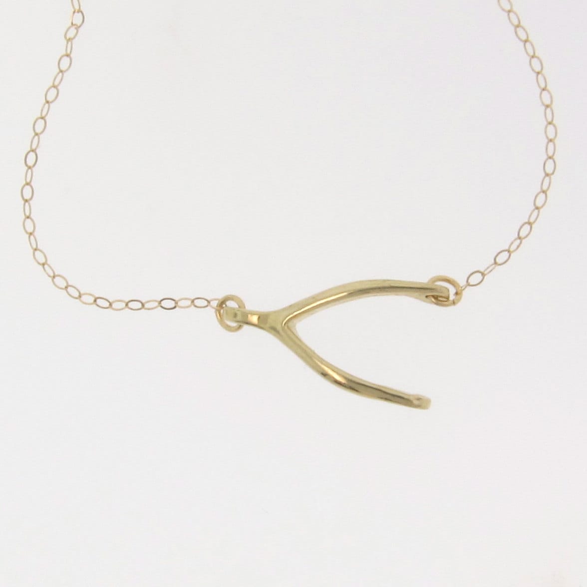Sideways outlet wishbone necklace