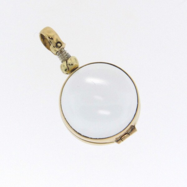 Mini tour verre clair médaillon pendentif en or en laiton-pour les reliques, souvenirs, souvenirs, Photos ou autre chose - pendentif