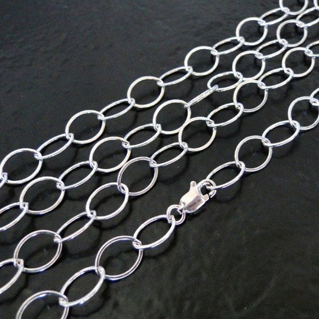 Silver Chain Layering Chain Wrap Around Chain Large Etsy