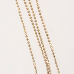 14K Solid Gold Diamond Cut Ball Chain With Clasp, 16 Inches Or 18, Yellow Gold or White Gold image 5