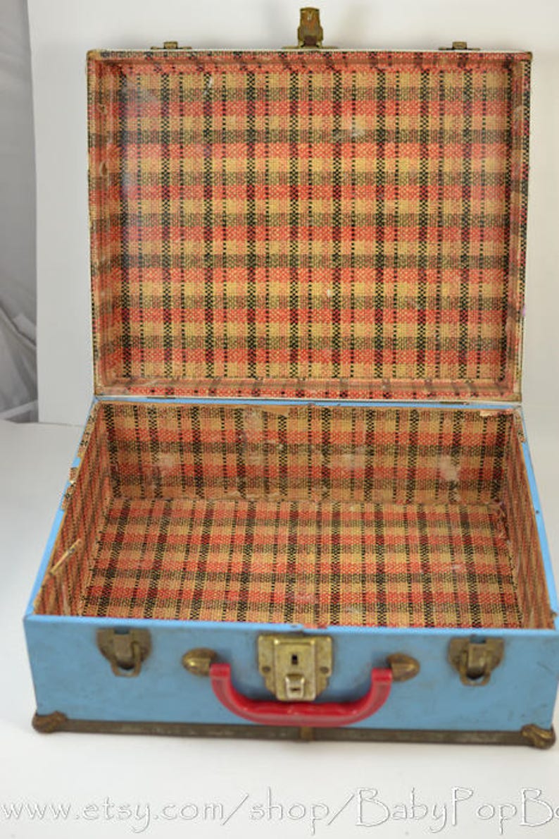 Vintage Roller Skate Box Suitcase Mid Century retro Storage Etsy