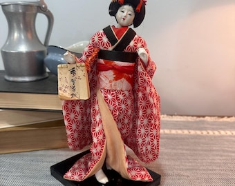 JAPANESE GEISHA DOLL Yaegaki Hime W/ Samurai Kabuto Helmet 17