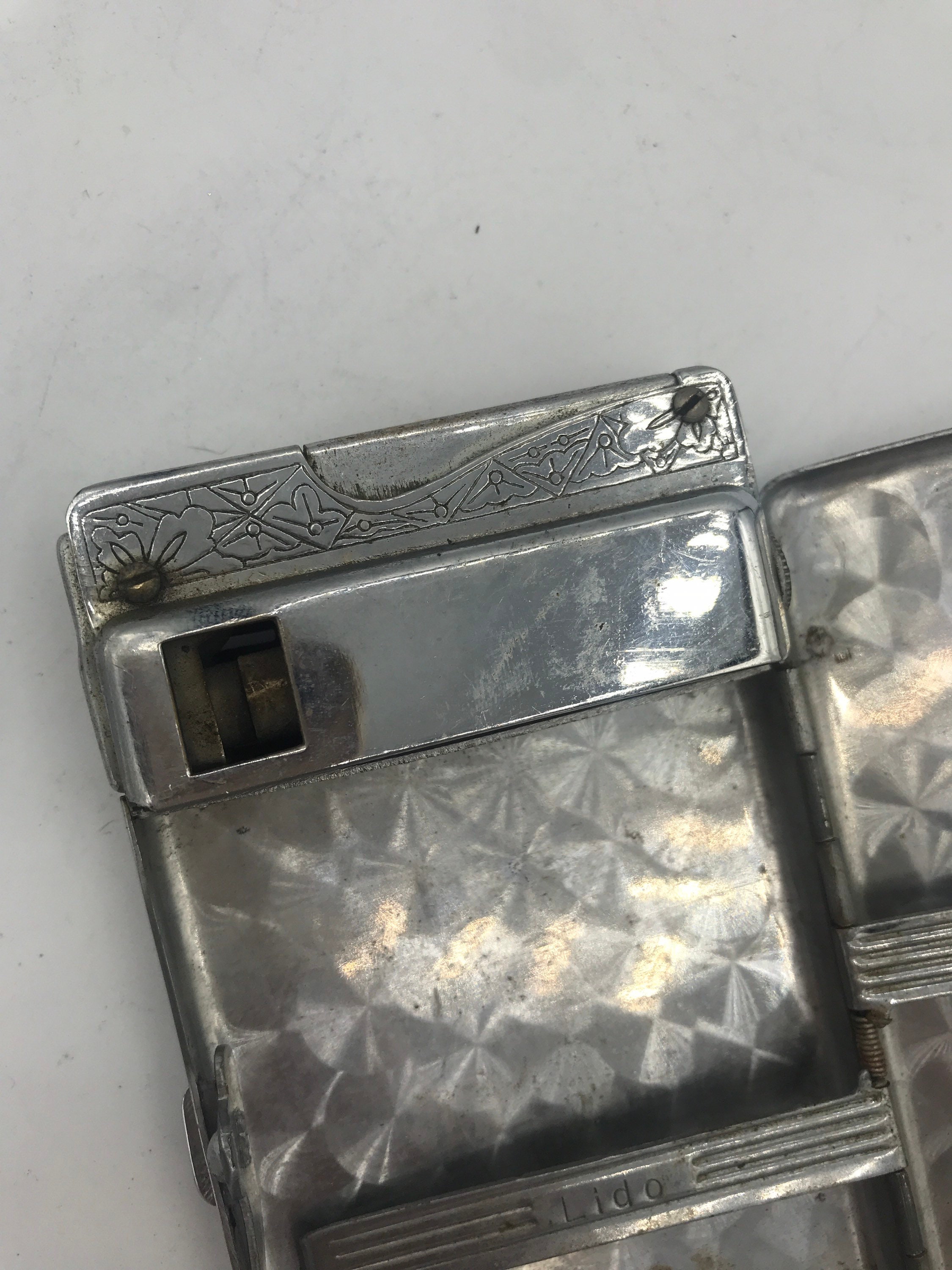 Idos Lighter Lighters Art & Collectibles Vintage lido lighter with case silver made ...