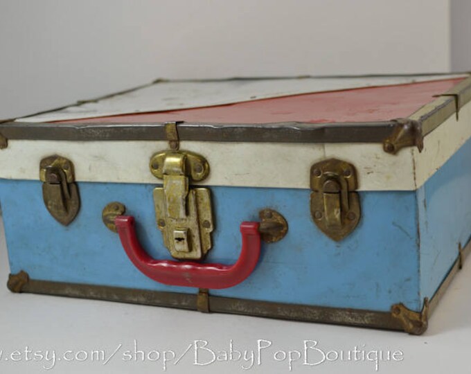Vintage Roller Skate Box Suitcase Mid Century Retro Storage Glam Etsy