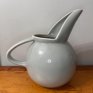 Vintage grijze kan Paden stadsaardewerk greenbrier grijze kom kan lange uitloop mcm Retro keuken Zeldzame kleur