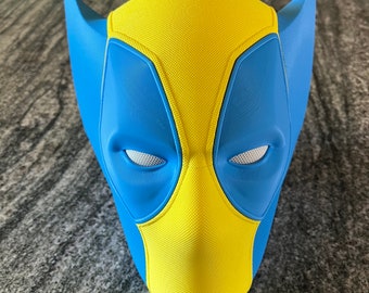 Deadpool/Wolverine Mesh Magnethelm. 3D Druck inspiriert von Deadpool 3.