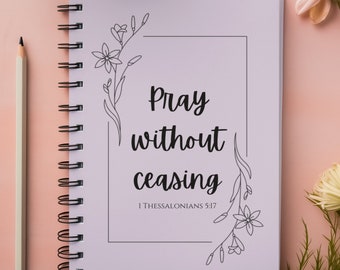 Diario de oración de estudio bíblico cristiano para mujeres Cuaderno devocional Solicitud de oración Notas Diario Regalo inspirador cristiano Notas de sermón
