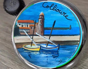 Timbre de bicicleta del puerto de Collioure