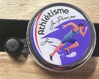 No puedo usar el timbre de la bicicleta, practico atletismo.