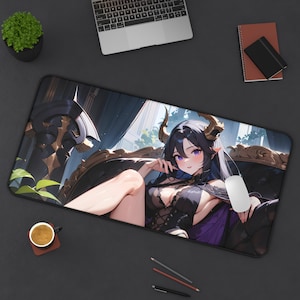 XXL Anime Lord Girl Gaming Mousepad - Stunning Desk Mat for PC Gamers, TCG Playmat, Perfect for Your Setup
