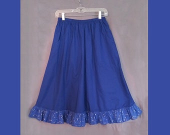 Blue skirt with stars