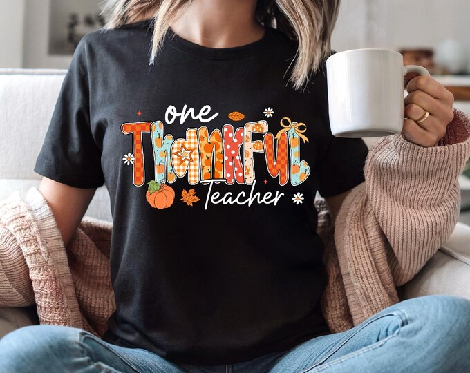 Fall Teacher Shirt | Thankful Teacher | Festive School Shirt | Thanksgiving | Back to School Shirt | Bella Canvas Gildan A4 | Ships Free