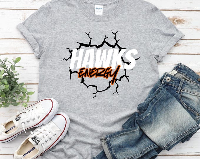 Hawks Energy | Hawks Football Shirt | Hawks Cheer Shirt | Game Day Family Shirts | Free Shipping