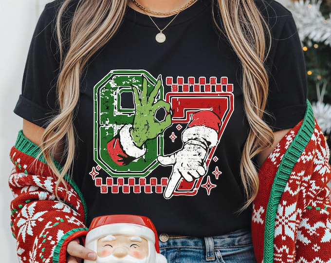 67 | 6 7 Christmas Shirt | Funny Christmas Shirts | Festive Shirts for the Family | Free Shipping | Teacher Christmas Shirt