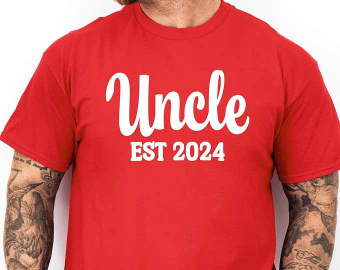 Custom Date | Uncle Shirt | Personalized Uncle Shirt | Uncle Established 2025 | Great for Pregnancy Announcement Gifts