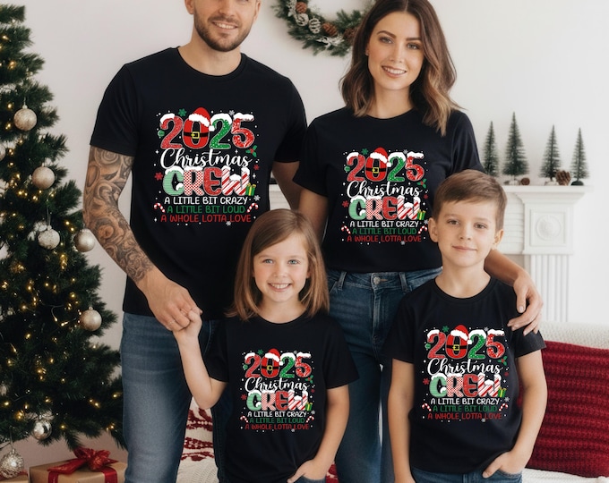 2025 Family Shirts | Christmas Crew | Matching Holiday Tees | Family Shirts | Free Shipping