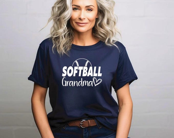 Softball Grandma |  Custom Softball Shirt | Proud Softball Grandma | Softball Game Day Shirt | Family Softball Tshirts