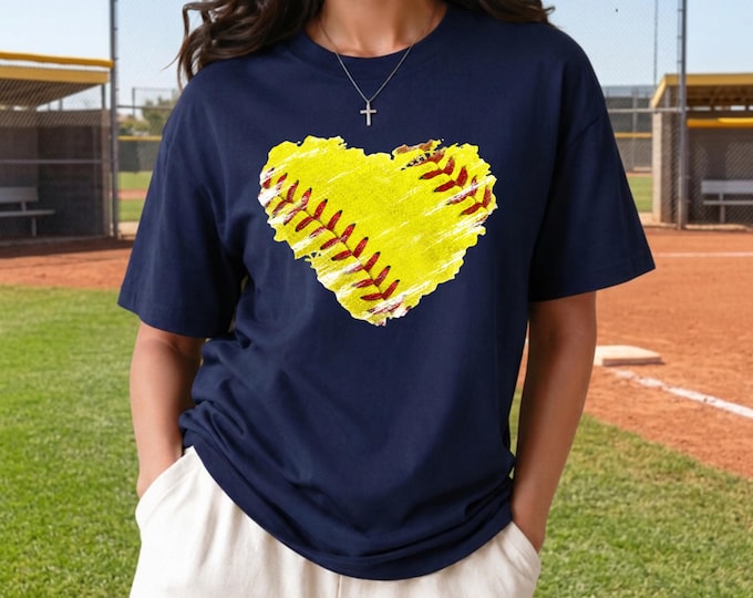 Softball Heart Shirt | Game Day Apparel, Gift for Her