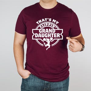 That’s my Flippin’ Granddaughter Cheer Shirt | Cheer Grandma Shirt | Cheer Grandpa Dry Fit | Cheer Competition Shirt for Grandparents