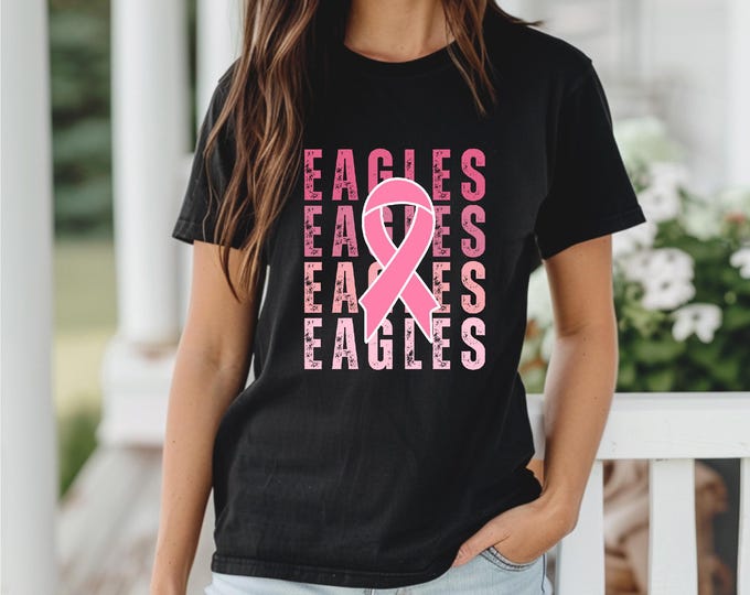 Eagles Pink Out Shirt | Eagles Wear Pink | Sports Themed Cancer Awareness Shirt | Wear Pink | Breast Cancer T-shirt | Free Shipping