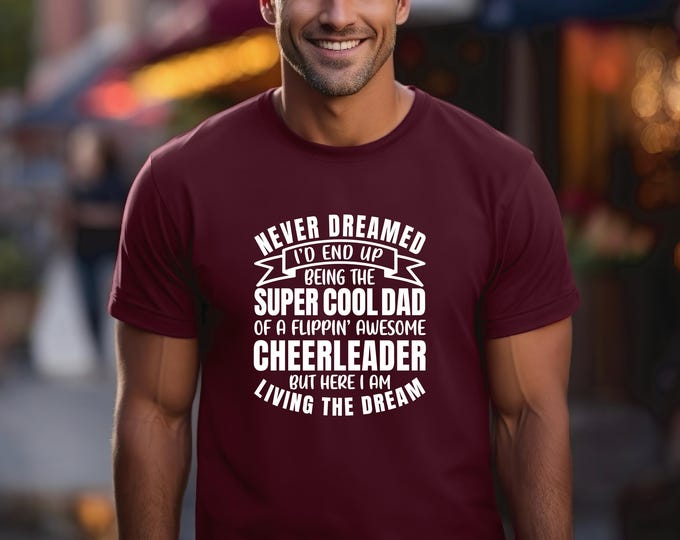 Cheer Dad Essentials: Show Off Your Team Spirit in Style | Cheer Family Shirts | Moisture Wicking | Free Shipping
