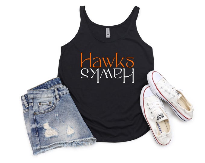 Simply Hawks Tank Top | Hawks Cheer | Hawks Football | Light Weight | Soft | Free Shipping