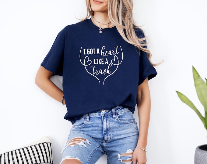 Country Music | Heart Like a Truck | Country Girl Shirt | Country Music TShirt | Gift for Country Music Fan
